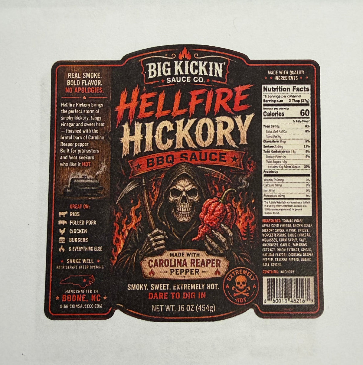 Hellfire Hickory bbq sauce